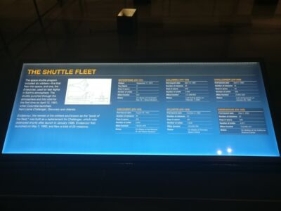 Shuttle!! Brandon and I have seen the Endeavor, the Atlantis in Florida, and the Discovery in Washington DC. One more to go!
